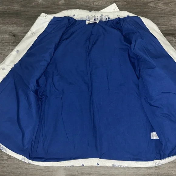 Caroline Constas Navy and Cream Patterned Jacket